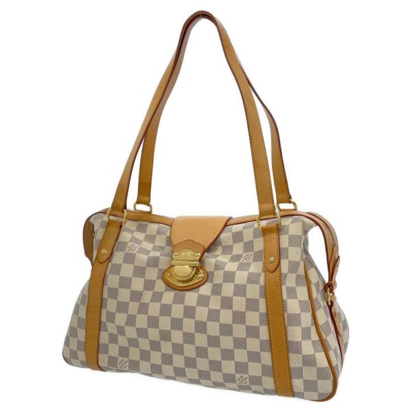 1 Louis Vuitton Shoulder Bag Damier Azur Streza PM Beige