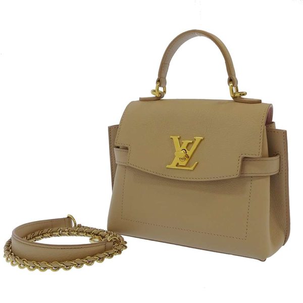 1 Louis Vuitton Handbag Grain Leather Lock Me Ever Mini Greige