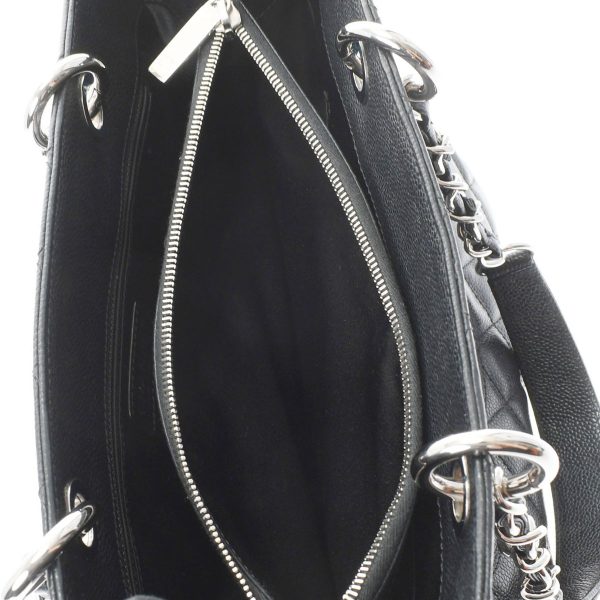 11 Chanel Cococabas Black Silver Hardware Leather Shoulder Bag