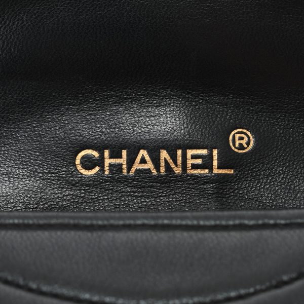 12 Chanel Chain Shoulder Black Gold Hardware 01 Lambskin Shoulder Bag