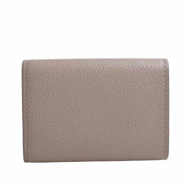 2 Saint Laurent Leather Tiny Wallet Tri fold Compact Wallet Beige