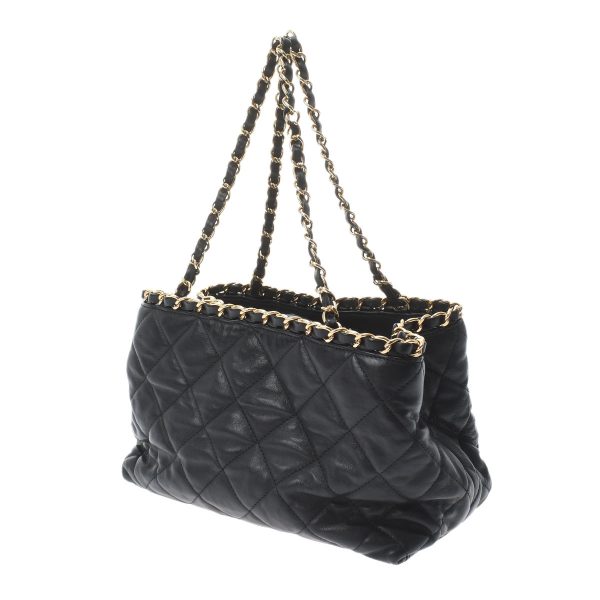 2 Chanel Chain Me BlackGold Hardware Calfskin Womens Tote Bag