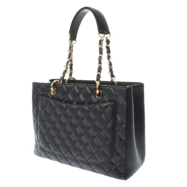 2 Chanel Matelasse GST Blackgold Hardware Caviar Skin Tote Bag