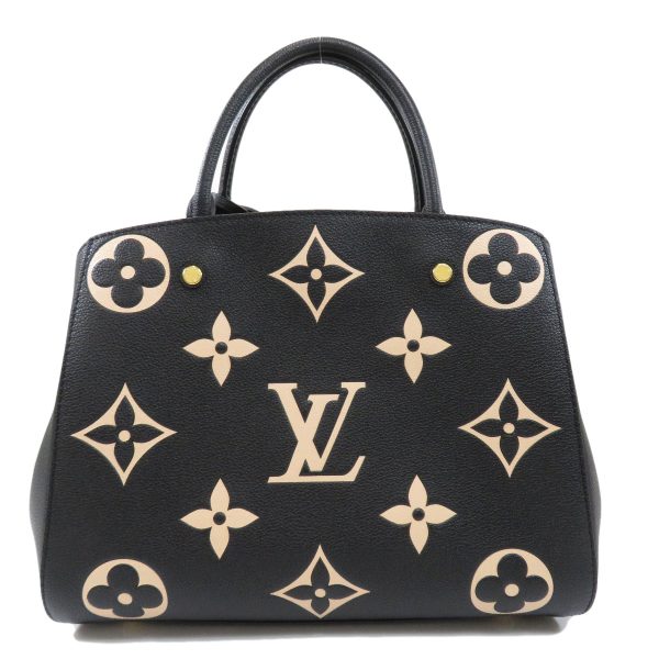 2 Louis Vuitton Montaigne MM Noir Handbag Empreinte