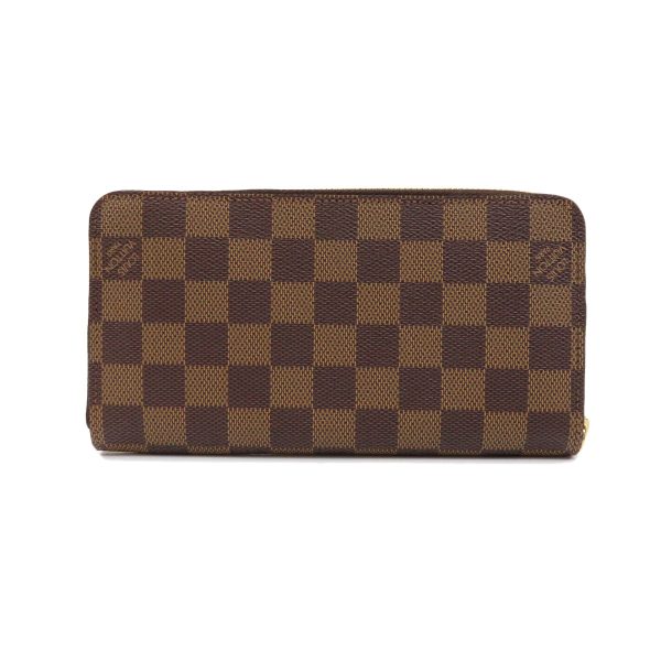 2 Louis Vuitton Zippy Wallet Old Damier Ebene Long Wallet With Coin Purse Damier Canvas