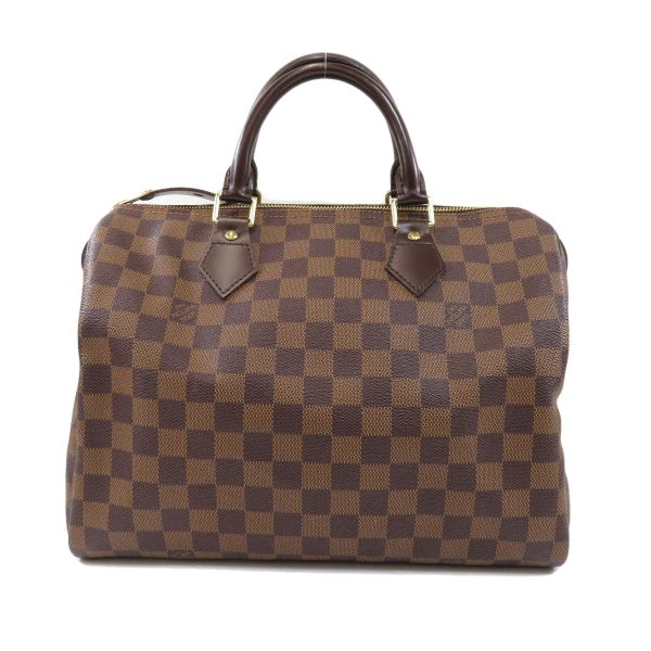 2 Louis Vuitton Speedy 30 Damier Ebene Handbag Damier Canvas