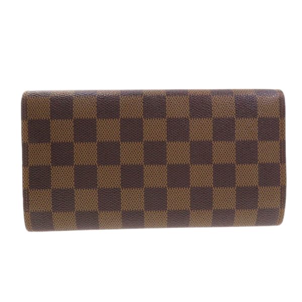 2 Louis Vuitton Portefeuil International Damier Ebene Long Wallet With Coin Purse Damier Canvas