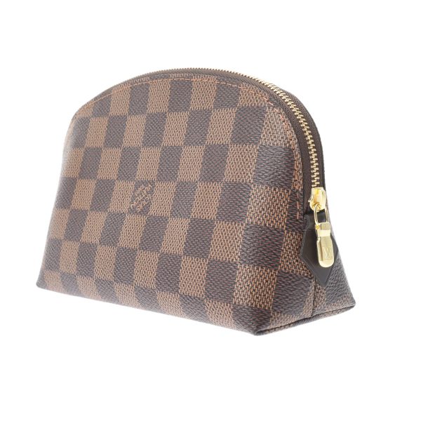 2 Louis Vuitton Pochette Cosmetic PM Brown Damier Canvas Pouch