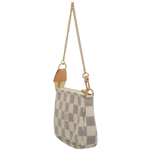 2 Louis Vuitton Pouch Damier Azur Mini Pochette Accessoire Beige