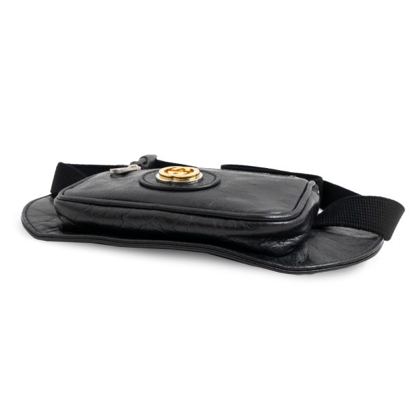 200100859018 7 Gucci Interlocking GG Crossbody Waist Bag Calfskin Leather Black