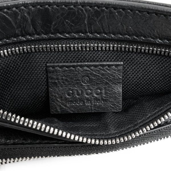 200100859018 9 Gucci Interlocking GG Crossbody Waist Bag Calfskin Leather Black