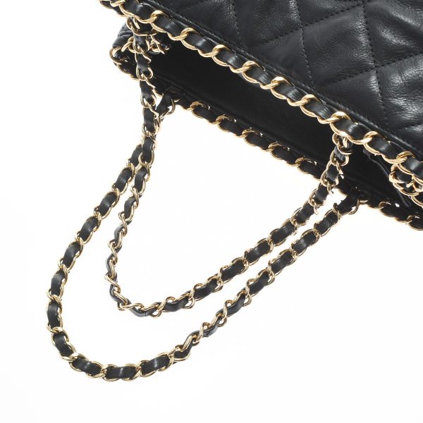 3 Chanel Chain Me BlackGold Hardware Calfskin Womens Tote Bag