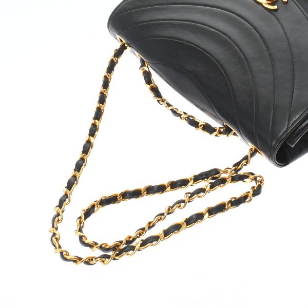 3 Chanel Chain Shoulder Black Gold Hardware 01 Lambskin Shoulder Bag