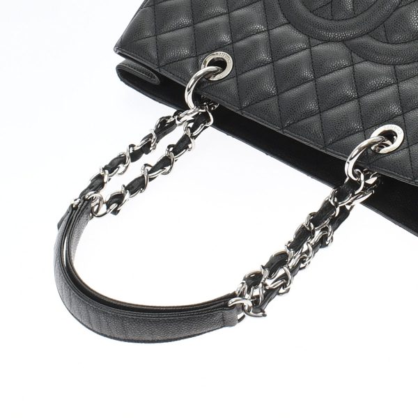 3 Chanel Cococabas Black Silver Hardware Leather Shoulder Bag