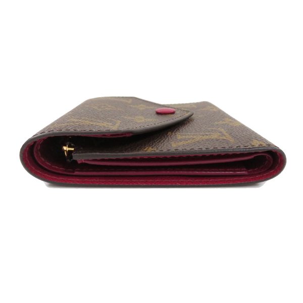 3 Louis Vuitton Portefeuille Victorine Fuchsia Monogram Bifold Wallet Purse Monogram Canvas