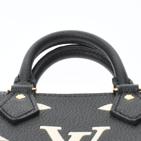 3 Louis Vuitton Empreinte Bicolor Nano Speedy Black Beige Leather Shoulder Bag