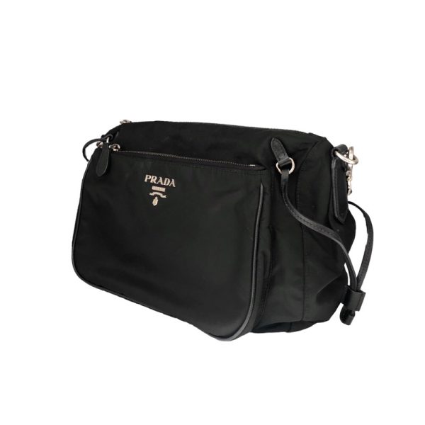 3 Prada Shoulder Bag Nylon Shoulder Bag Black