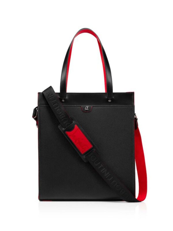 3d0a7ba635d3512 ia 1 Christian Louboutin Tote Bag Black Red Leather