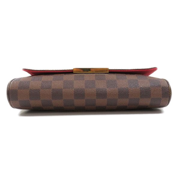 4 Louis Vuitton Favorite MM Damier Ebene Shoulder Bag Damier Canvas