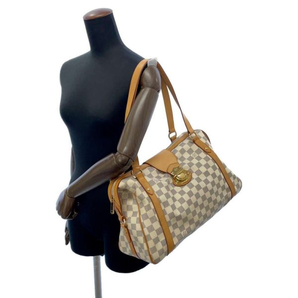 4 Louis Vuitton Shoulder Bag Damier Azur Streza PM Beige