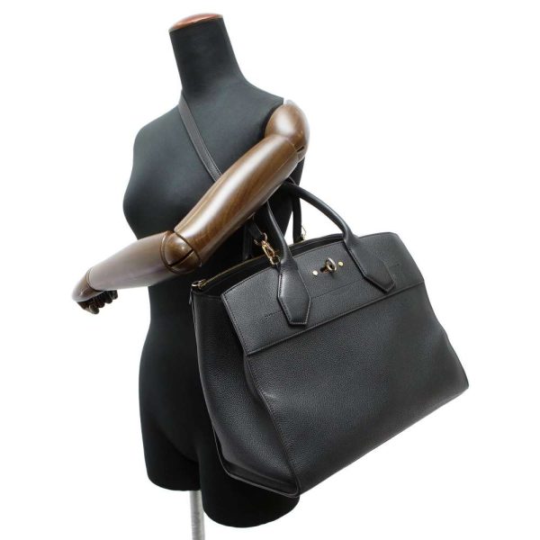 4 Louis Vuitton Handbag Leather City Steamer GM Noir Black