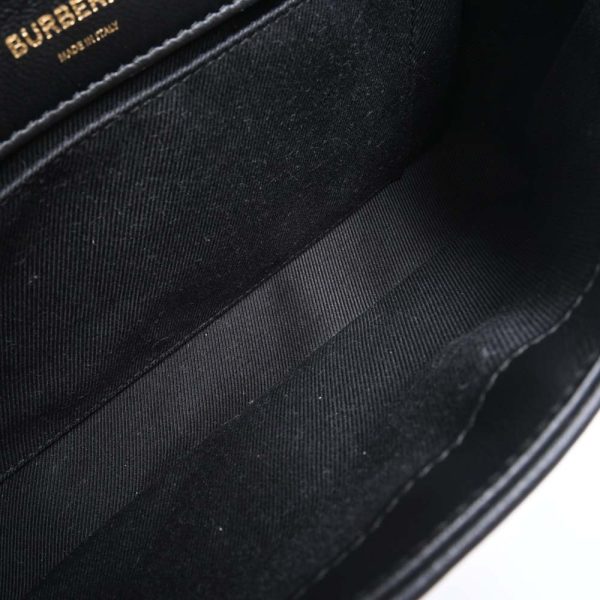 5 Burberry Leather Quilted Roller Bag Chain Shoulder Bag Black