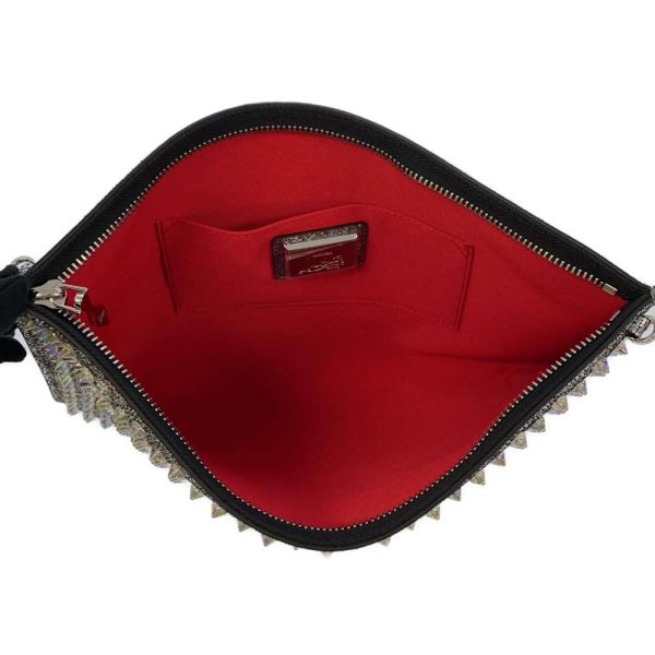 6 Christian Louboutin Clutch Bag Ruby Clutch Spike Silver