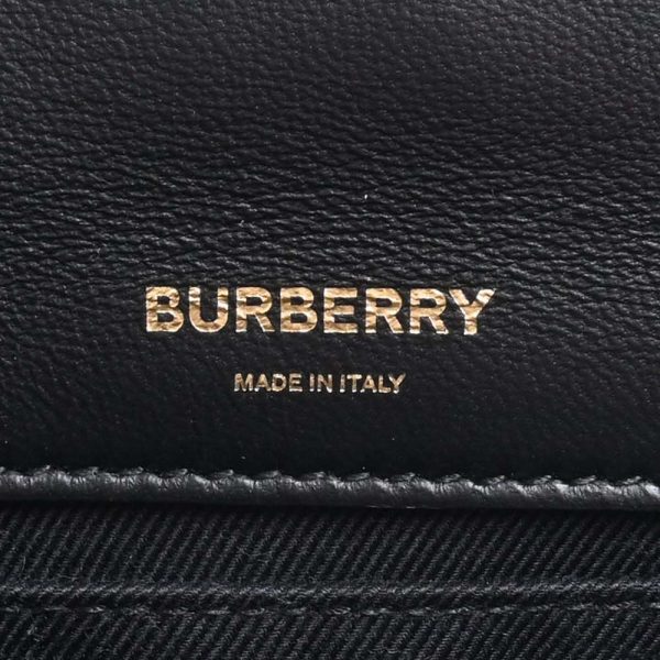 6 Burberry Leather Quilted Roller Bag Chain Shoulder Bag Black