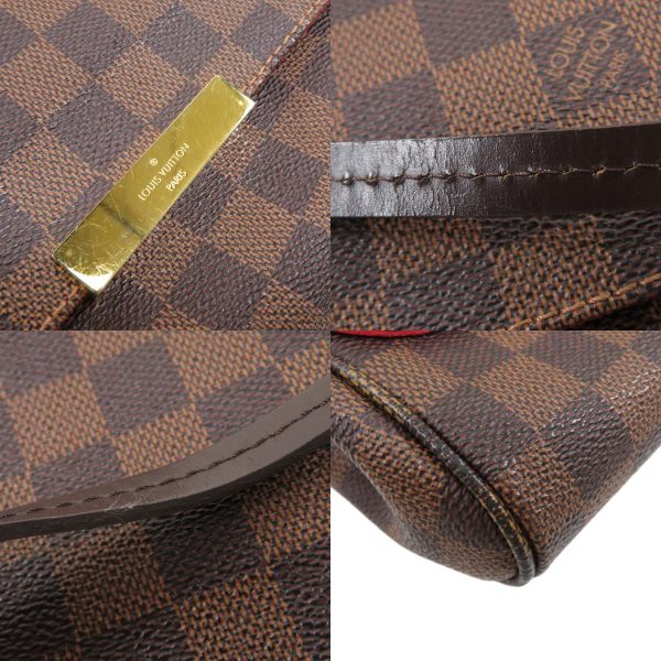 6 Louis Vuitton Favorite MM Damier Ebene Shoulder Bag Damier Canvas