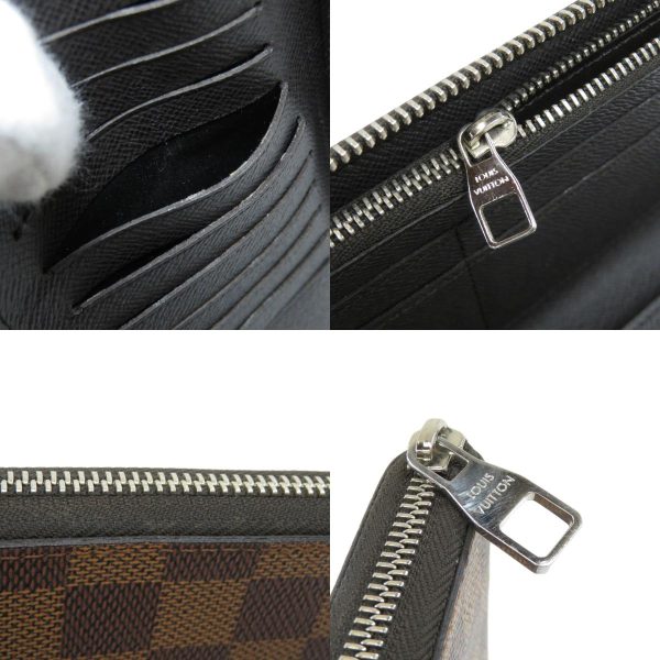 6 Louis Vuitton Zippy Wallet Vertical Damier Ebene Long Wallet With Coin Purse Damier Canvas