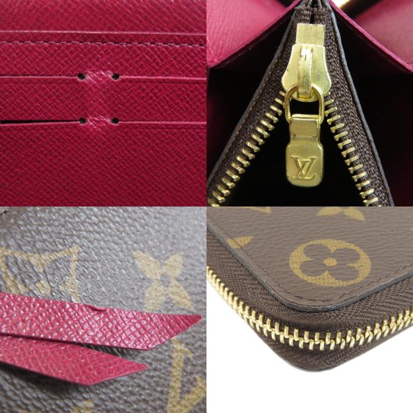 7 Louis Vuitton Portefeuille Clemence Monogram Fuchsia Long Wallet With Coin Purse