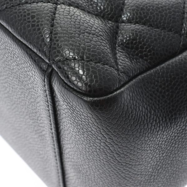 8 Chanel Matelasse Gst Black Silver Hardware Caviar Skin Tote Bag