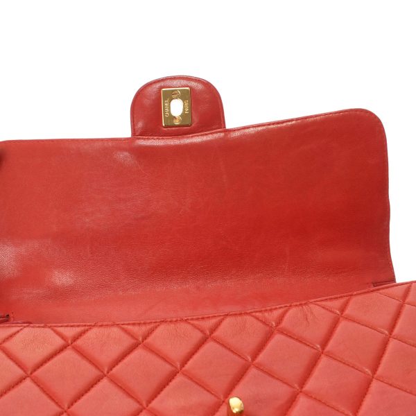 8 Chanel Matelasse Double Face Chain Shoulder Red Gold Hardware Lambskin Shoulder Bag