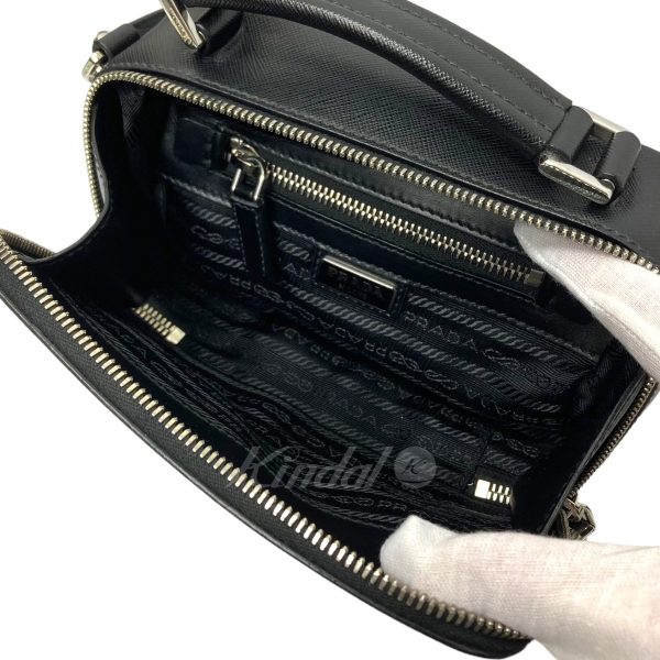 8040000665726 7 Prada Shoulder Bag Triangular Plate Black