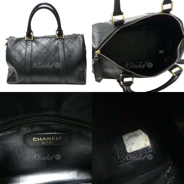 8081000041684 2 Chanel Bicolor Coco Mark 2way Leather Shoulder Hand Boston Bag