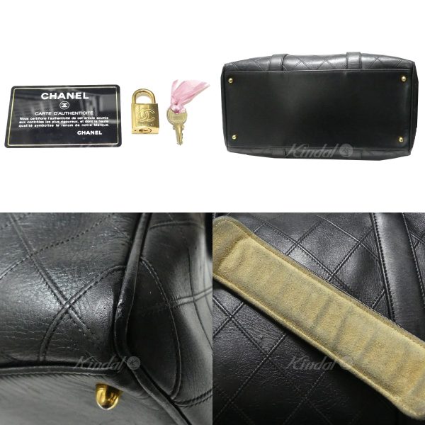 8081000041684 3 Chanel Bicolor Coco Mark 2way Leather Shoulder Hand Boston Bag