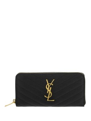 ac960cab56ad293 ia 1 Yves Saint Laurent Black Leather Wallet Chain