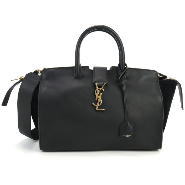 usdsl64481011 1b Saint Laurent Downtown Handbag Calf Black