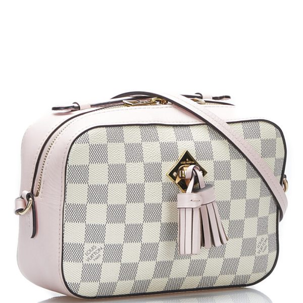 1 0101598 2 Louis Vuitton Damier Azur Saintonge Shoulder Bag Rose Pink Leather