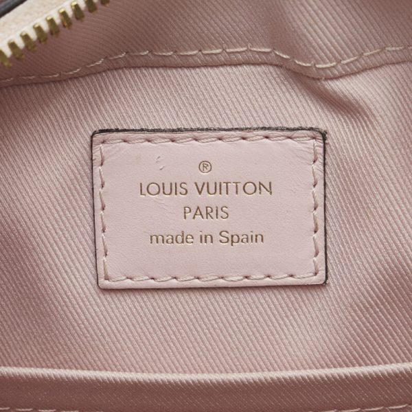 1 0101598 8 Louis Vuitton Damier Azur Saintonge Shoulder Bag Rose Pink Leather