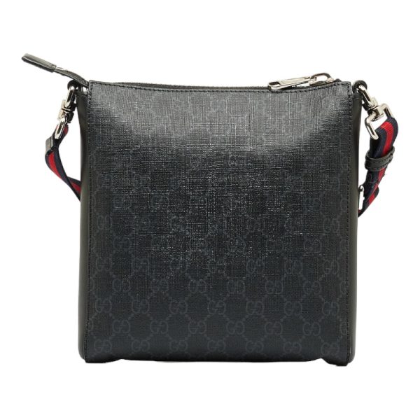 1 0114618 2 Gucci GG Supreme Small Messenger Bag Black Gray