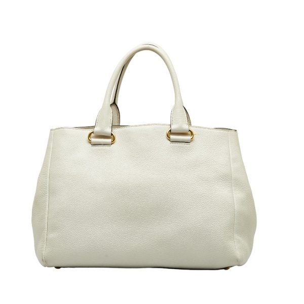 1 0121312 4 Prada Handbag Shoulder Bag 2way White Leather