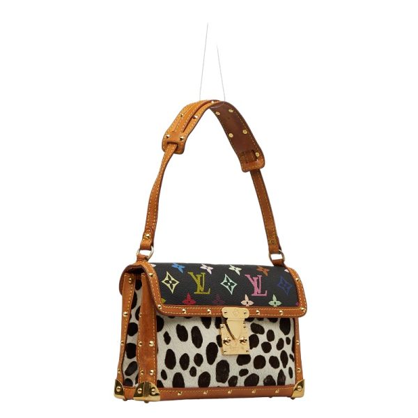 1 0121764 2 Louis Vuitton Monogram Multicolor Sac Dalmatian Shoulder Bag Black White M92825