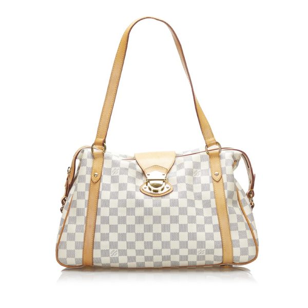 1 Louis Vuitton Damier Azur Stresa PM Shoulder Bag White