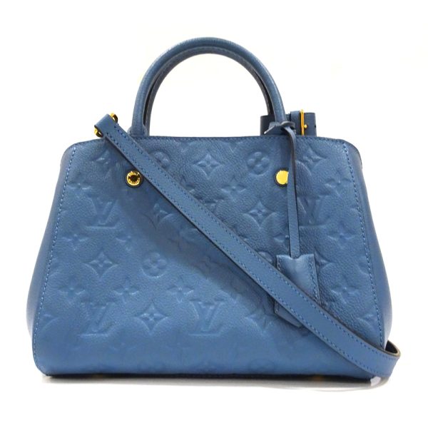 1 Louis Vuitton Montaigne BB Shoulder Bag Empreinte Blue