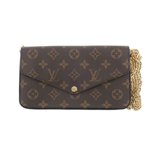 1 Louis Vuitton Pochette Félicie Fuchsia Shoulder Bag Pouch Brown