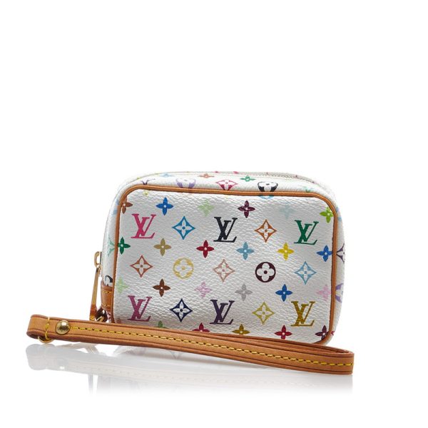 1 Louis Vuitton Monogram Multicolor Truth Wapiti Mini Pouch Accessory Case White