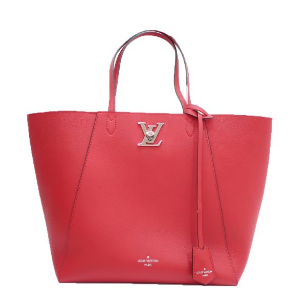 1 Louis Vuitton Lock Me Hippo Tote Bag Ruby Red