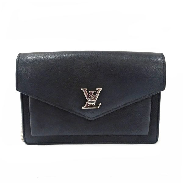 1 Louis Vuitton Pochette LockMe Chain Shoulder Bag Black