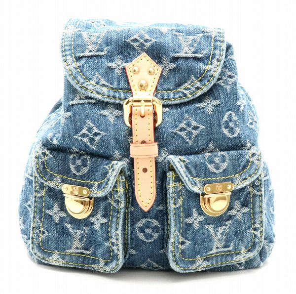 1 Louis Vuitton Monogram Denim PM Blue Backpack Rucksack